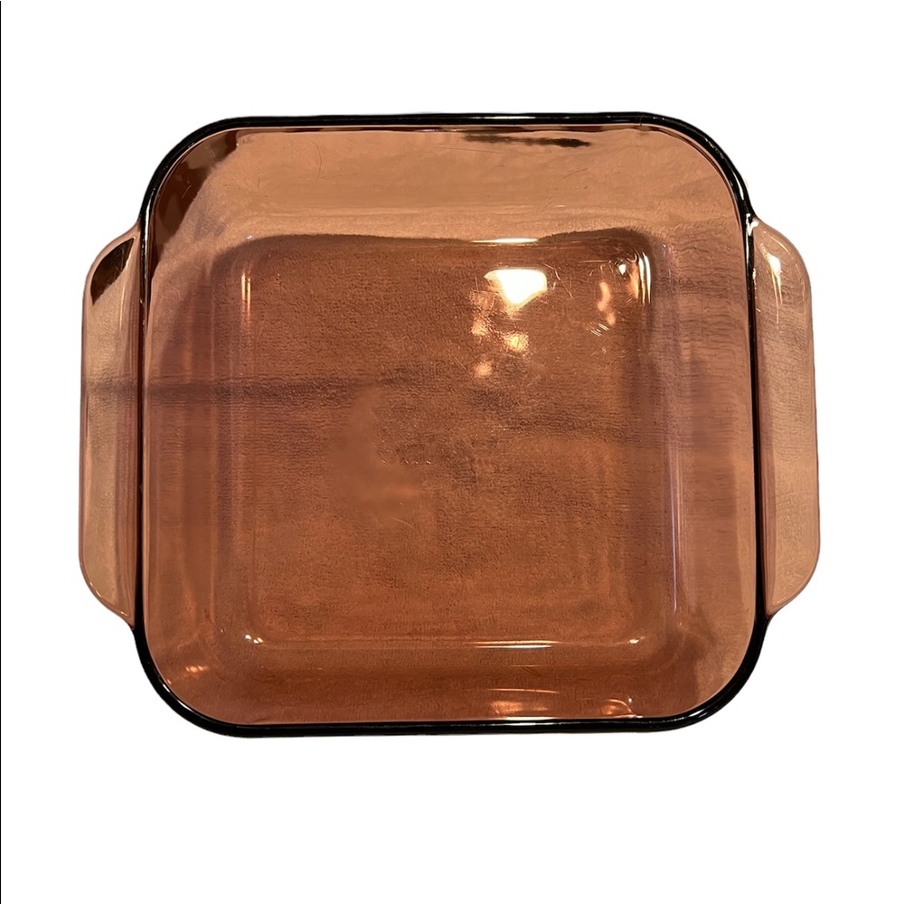 PYREX Vintage Cranberry Square Baking Dish